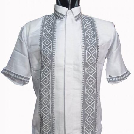 Baju Tenun Nadira Putih Lengan Pendek