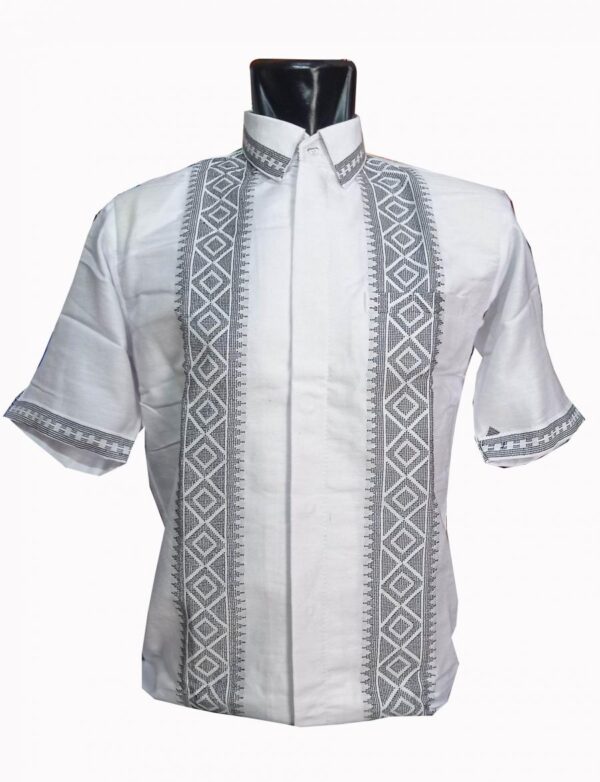 Baju Tenun Nadira Putih Lengan Pendek