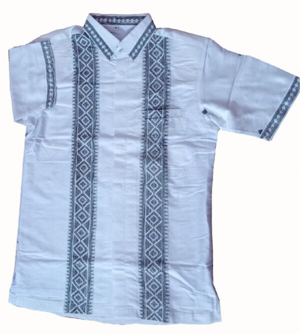 Baju Tenun Nadira Putih Lengan Pendek