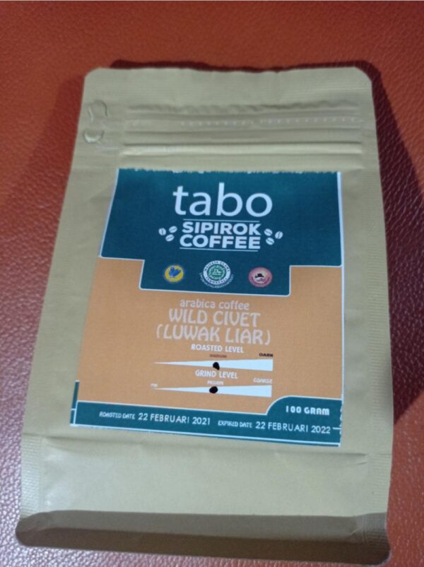 Arabica Coffee Wild Civet (Luwak Liar) 100 gr - Tabo Coffee