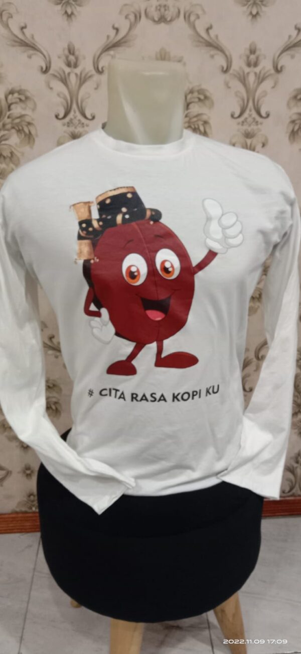 Kaos Lengan Panjang Maskot Festival Kopi Sipirok