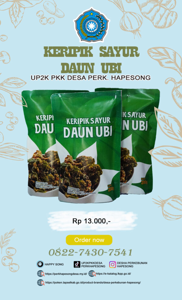 Keripik Sayur Daun Ubi